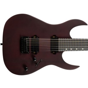 Spira Guitars S-407 MWR Roasted Maple HH 7-String - Satin Wine Red